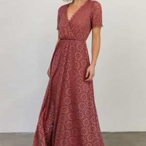 Baltic Born Venice Lace Maxi dress berry